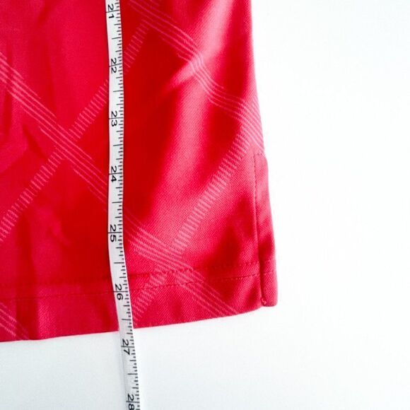 IZOD Golf Polo Shirt Short Sleeved 1/4 Zip Red Men's S - Picture 5 of 6